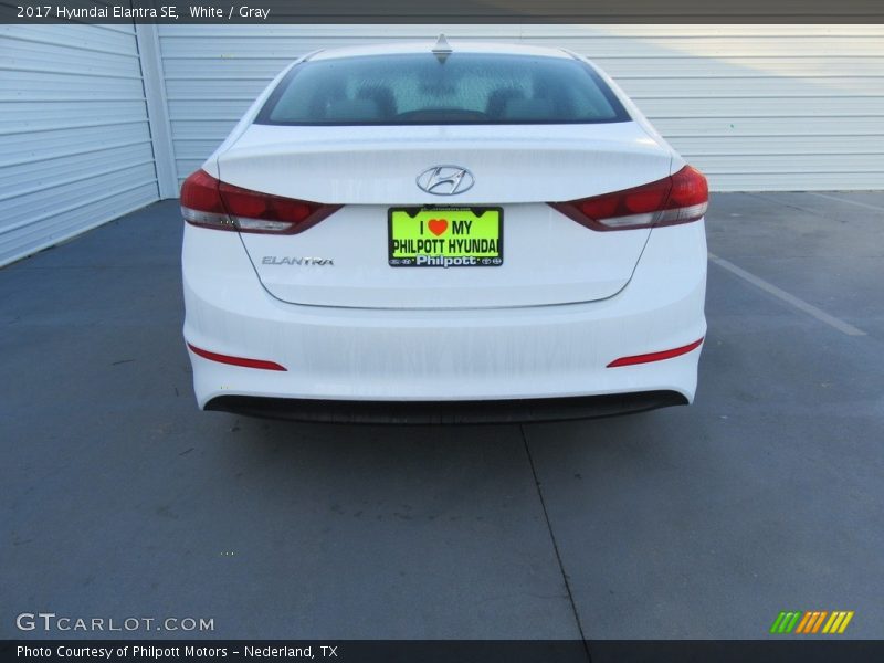 White / Gray 2017 Hyundai Elantra SE