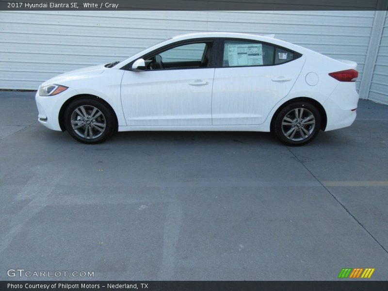 White / Gray 2017 Hyundai Elantra SE