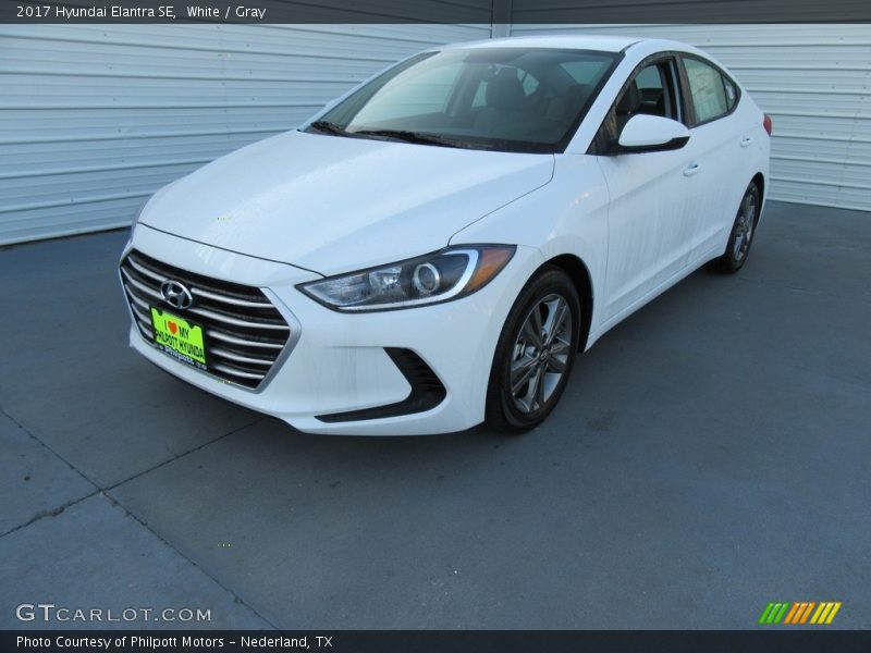 White / Gray 2017 Hyundai Elantra SE