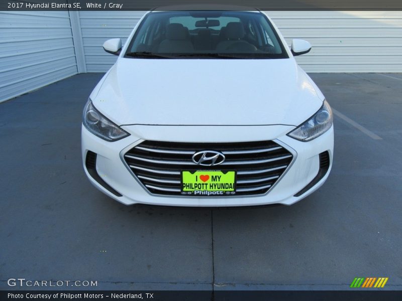 White / Gray 2017 Hyundai Elantra SE