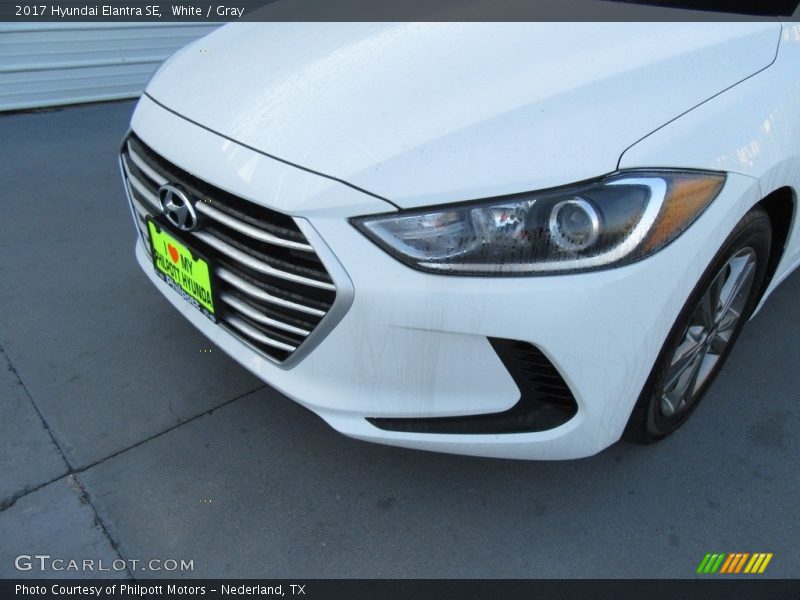 White / Gray 2017 Hyundai Elantra SE