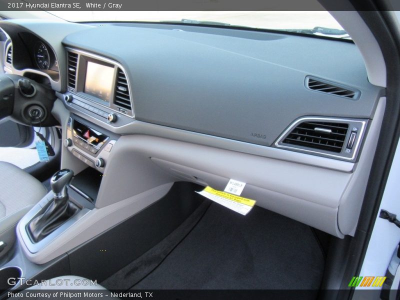 White / Gray 2017 Hyundai Elantra SE