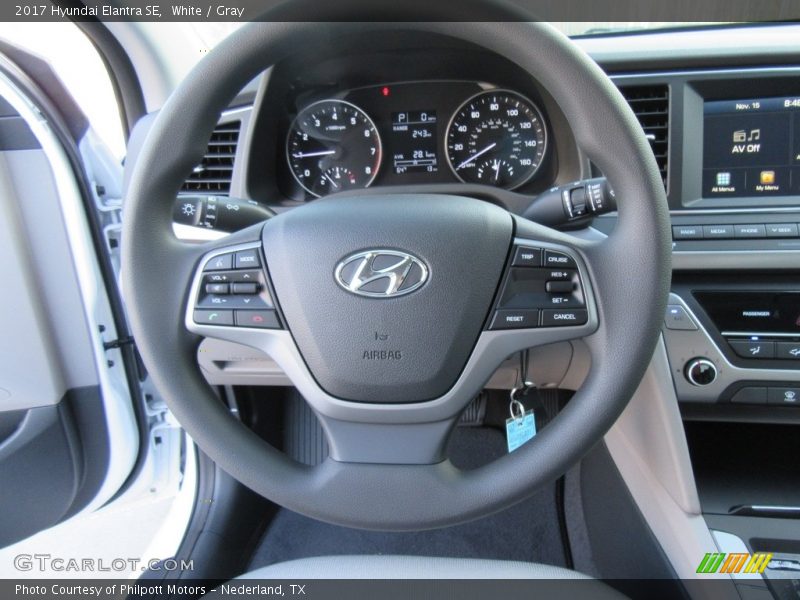 White / Gray 2017 Hyundai Elantra SE