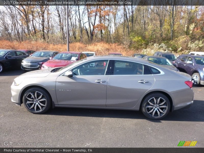 Pepperdust Metallic / Dark Atmosphere/Medium Ash Gray 2017 Chevrolet Malibu LT