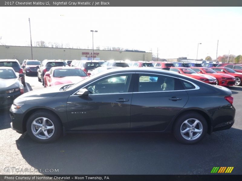 Nightfall Gray Metallic / Jet Black 2017 Chevrolet Malibu LS