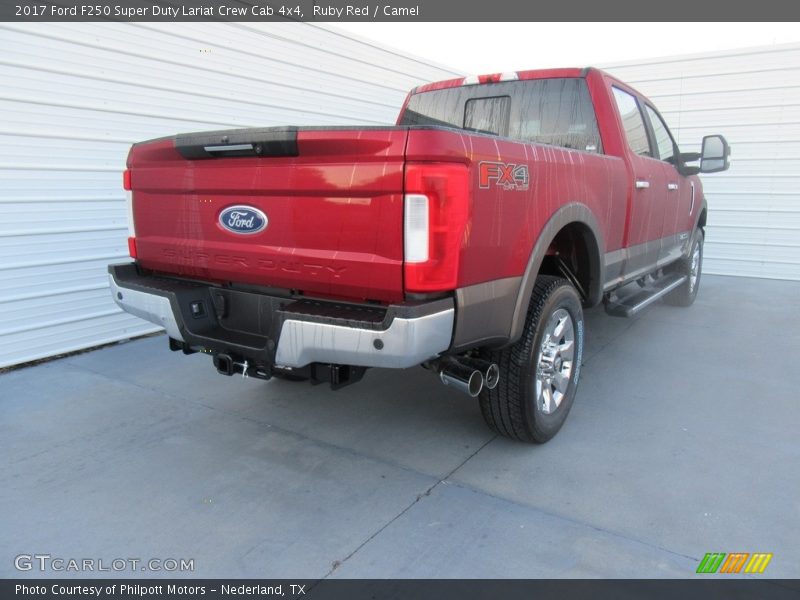 Ruby Red / Camel 2017 Ford F250 Super Duty Lariat Crew Cab 4x4