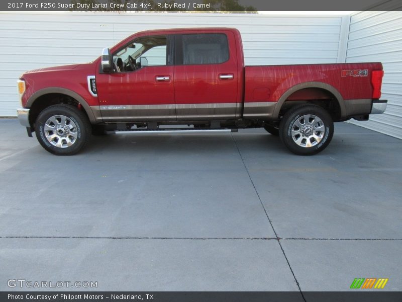 Ruby Red / Camel 2017 Ford F250 Super Duty Lariat Crew Cab 4x4
