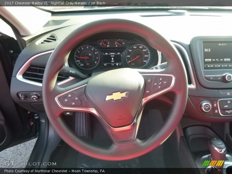 Nightfall Gray Metallic / Jet Black 2017 Chevrolet Malibu LS