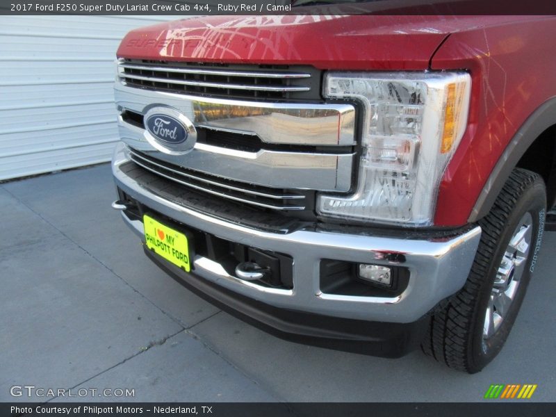 Ruby Red / Camel 2017 Ford F250 Super Duty Lariat Crew Cab 4x4