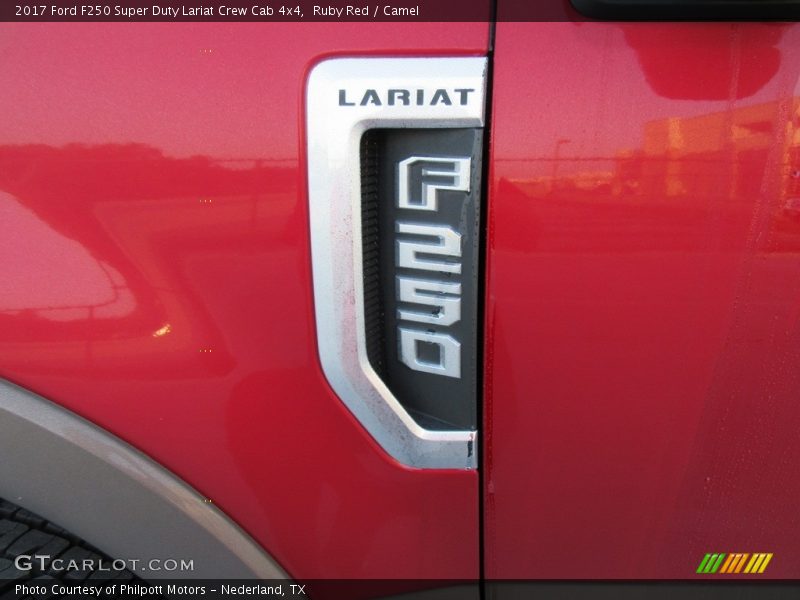Ruby Red / Camel 2017 Ford F250 Super Duty Lariat Crew Cab 4x4