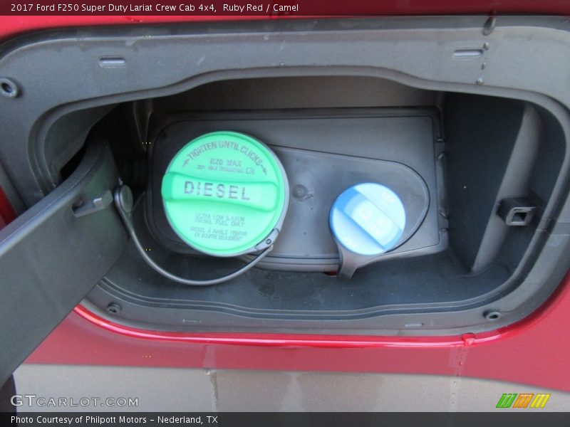 Ruby Red / Camel 2017 Ford F250 Super Duty Lariat Crew Cab 4x4