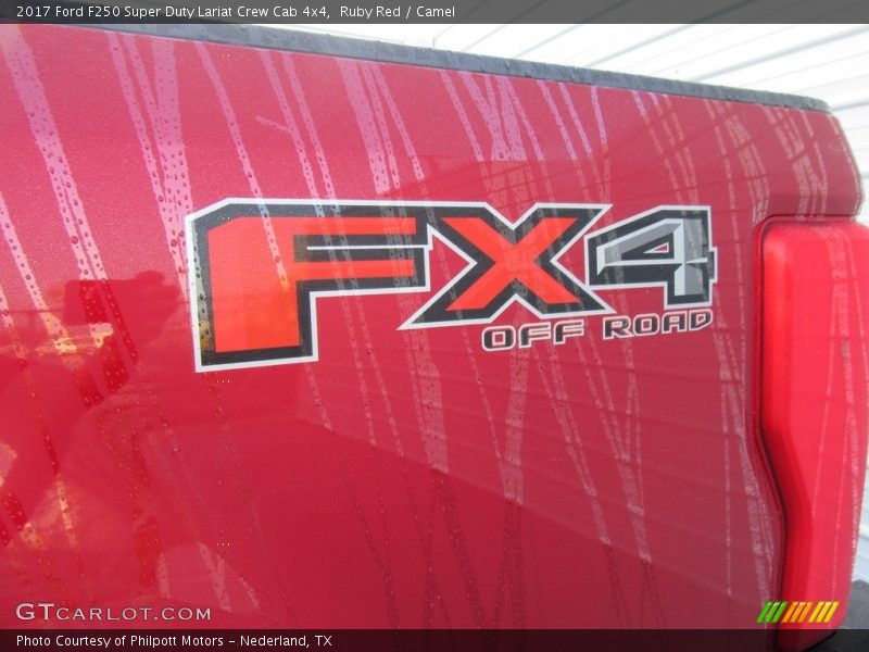 Ruby Red / Camel 2017 Ford F250 Super Duty Lariat Crew Cab 4x4