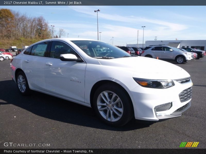 Summit White / Jet Black 2017 Chevrolet Malibu LT