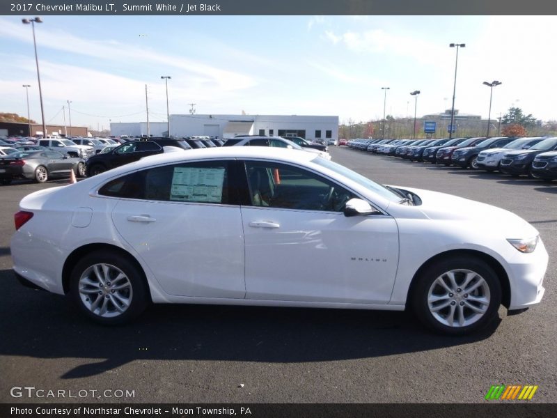 Summit White / Jet Black 2017 Chevrolet Malibu LT