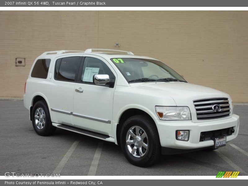 Tuscan Pearl / Graphite Black 2007 Infiniti QX 56 4WD