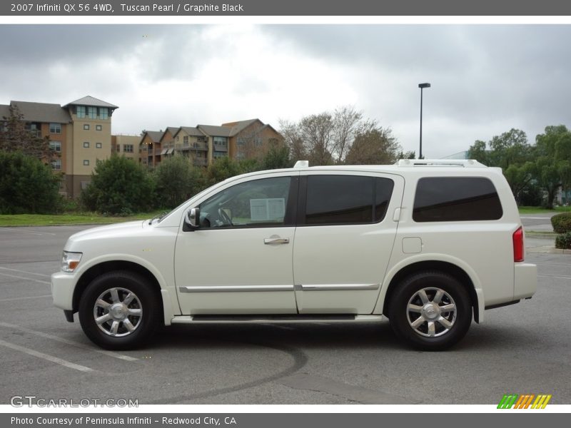 Tuscan Pearl / Graphite Black 2007 Infiniti QX 56 4WD