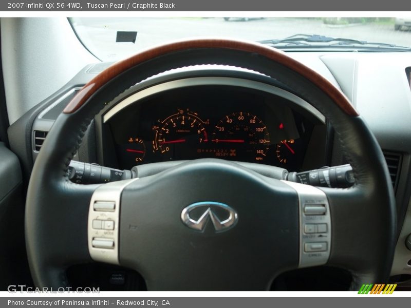Tuscan Pearl / Graphite Black 2007 Infiniti QX 56 4WD