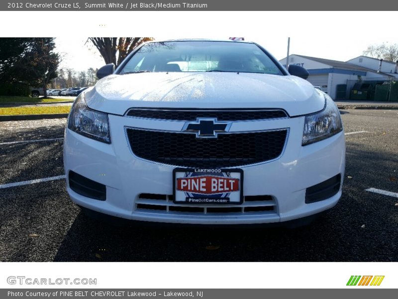 Summit White / Jet Black/Medium Titanium 2012 Chevrolet Cruze LS