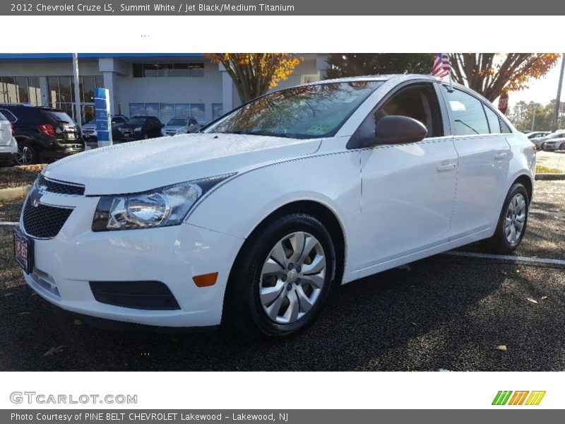 Summit White / Jet Black/Medium Titanium 2012 Chevrolet Cruze LS