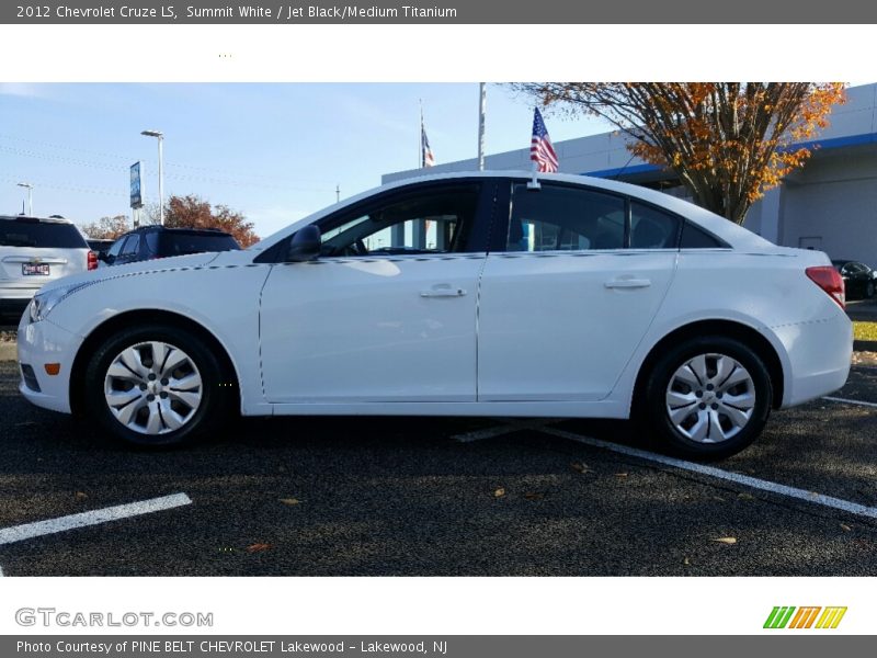 Summit White / Jet Black/Medium Titanium 2012 Chevrolet Cruze LS