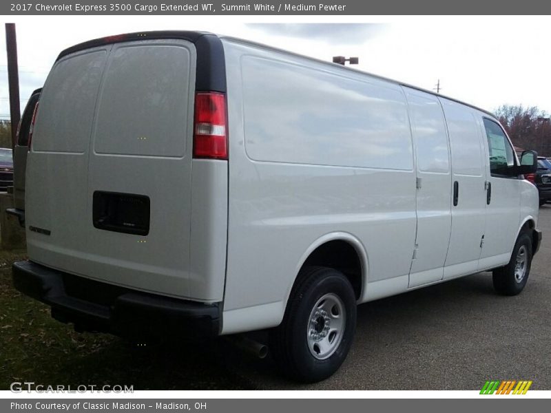 Summit White / Medium Pewter 2017 Chevrolet Express 3500 Cargo Extended WT