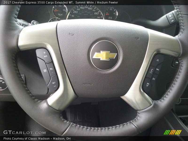 Summit White / Medium Pewter 2017 Chevrolet Express 3500 Cargo Extended WT