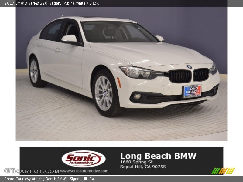 Alpine White / Black 2017 BMW 3 Series 320i Sedan