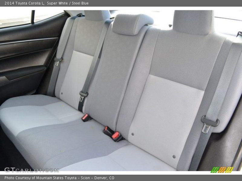 Super White / Steel Blue 2014 Toyota Corolla L