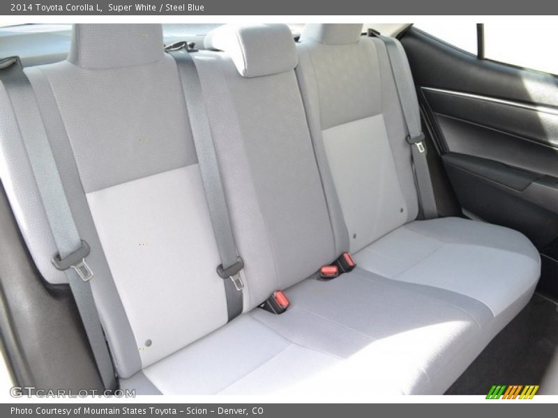 Super White / Steel Blue 2014 Toyota Corolla L