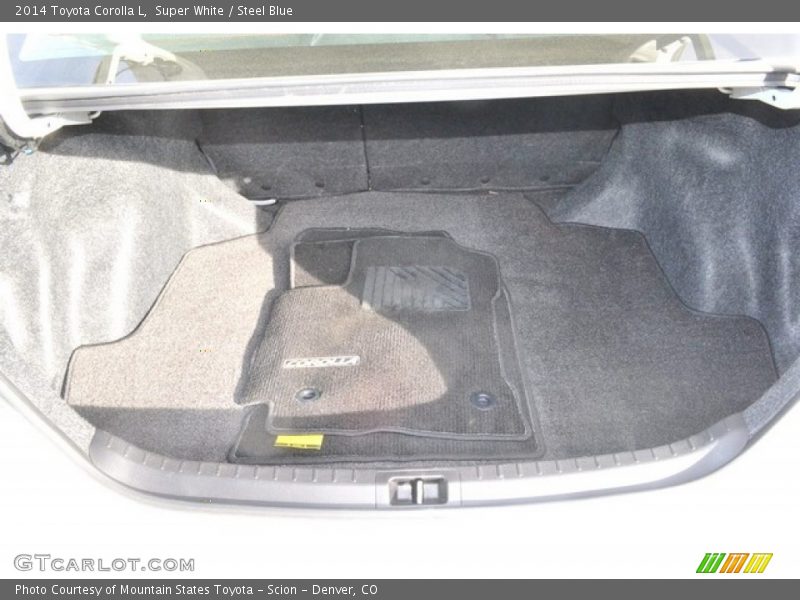 Super White / Steel Blue 2014 Toyota Corolla L