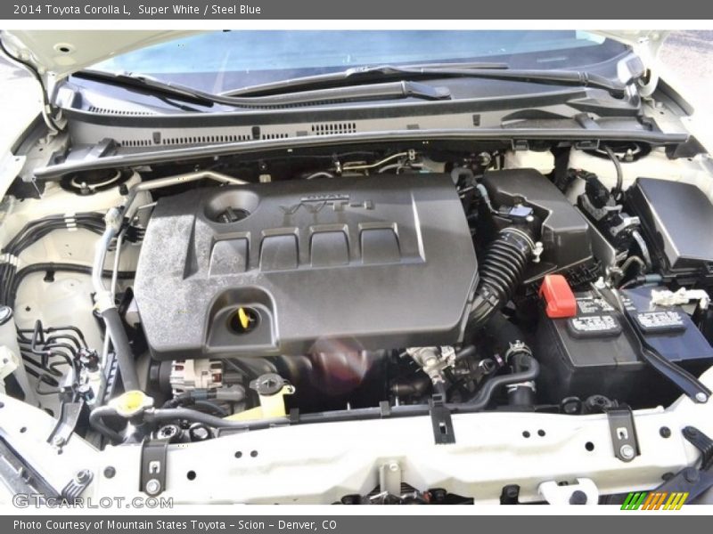 Super White / Steel Blue 2014 Toyota Corolla L