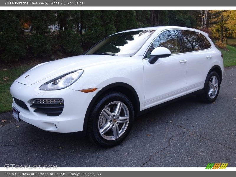 White / Luxor Beige 2014 Porsche Cayenne S
