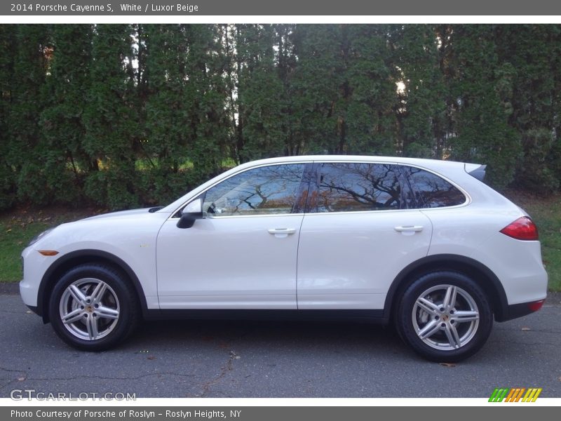 White / Luxor Beige 2014 Porsche Cayenne S
