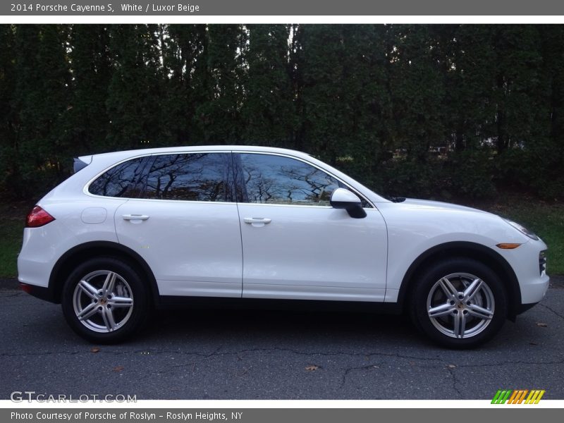 White / Luxor Beige 2014 Porsche Cayenne S