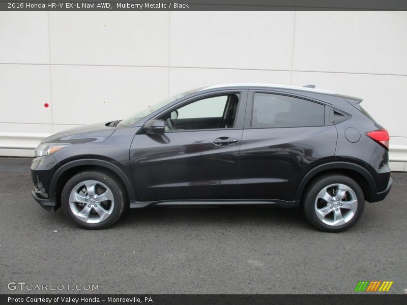 Mulberry Metallic / Black 2016 Honda HR-V EX-L Navi AWD