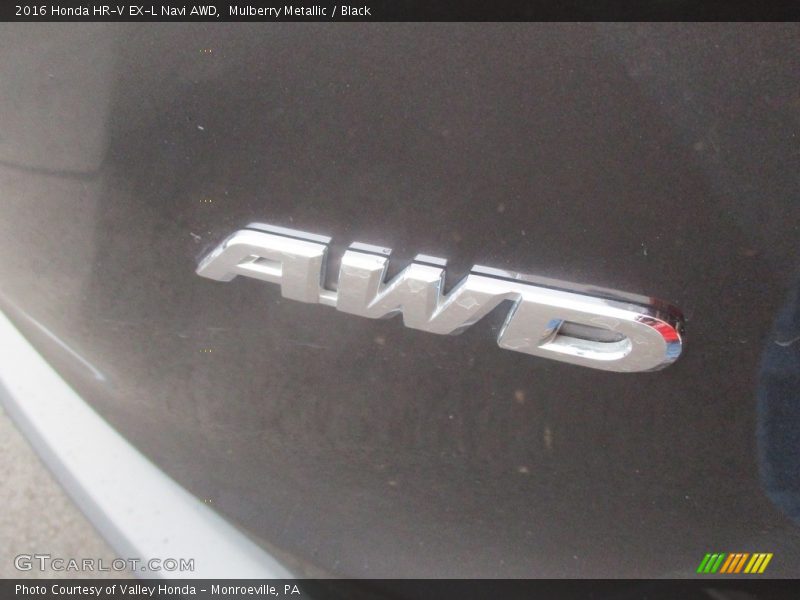 Mulberry Metallic / Black 2016 Honda HR-V EX-L Navi AWD