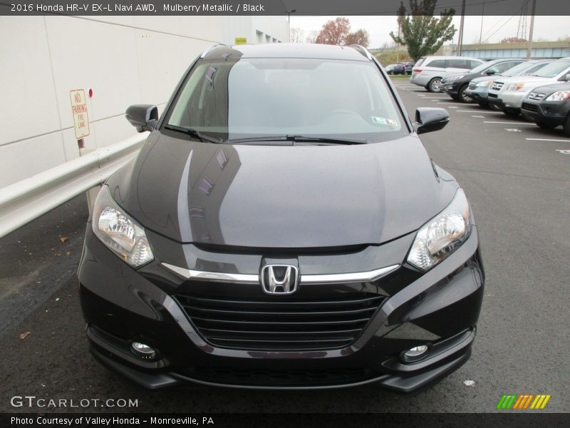Mulberry Metallic / Black 2016 Honda HR-V EX-L Navi AWD