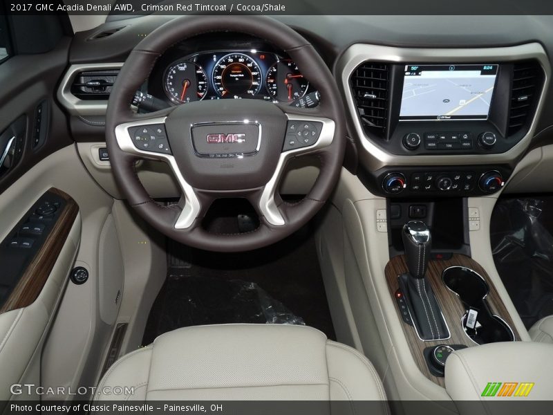 Crimson Red Tintcoat / Cocoa/Shale 2017 GMC Acadia Denali AWD