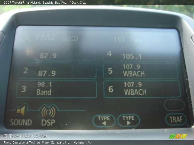 Seaside Blue Pearl / Dark Gray 2007 Toyota Prius Hybrid