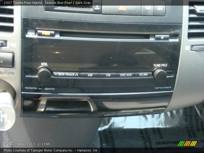 Seaside Blue Pearl / Dark Gray 2007 Toyota Prius Hybrid