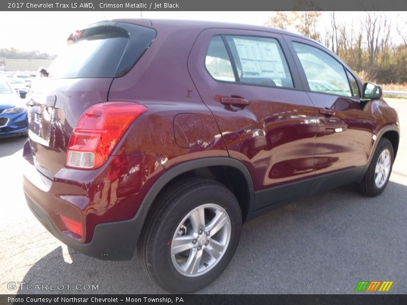 Crimson Metallic / Jet Black 2017 Chevrolet Trax LS AWD