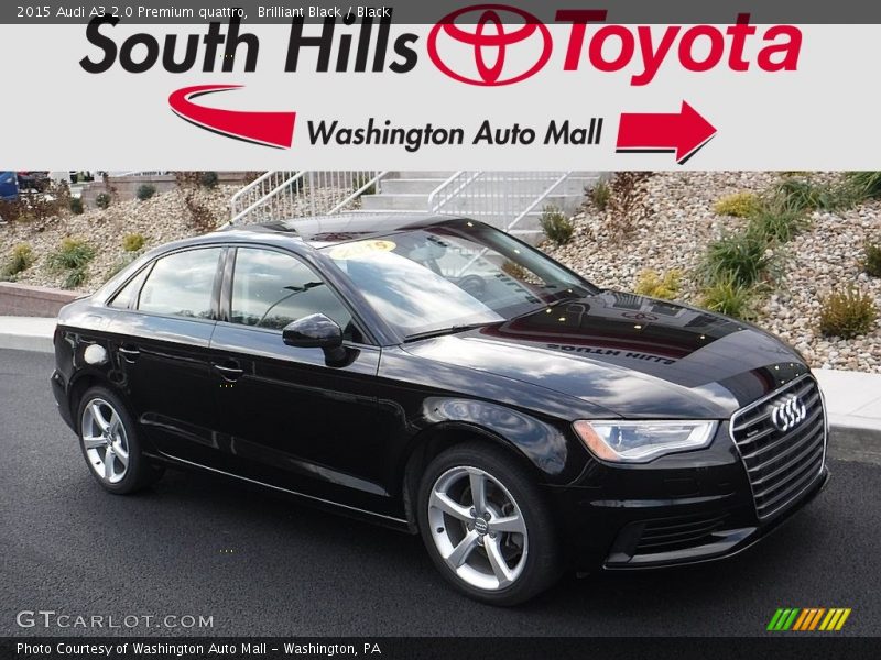 Brilliant Black / Black 2015 Audi A3 2.0 Premium quattro