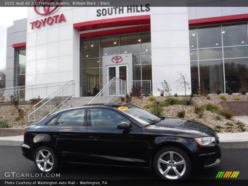 Brilliant Black / Black 2015 Audi A3 2.0 Premium quattro