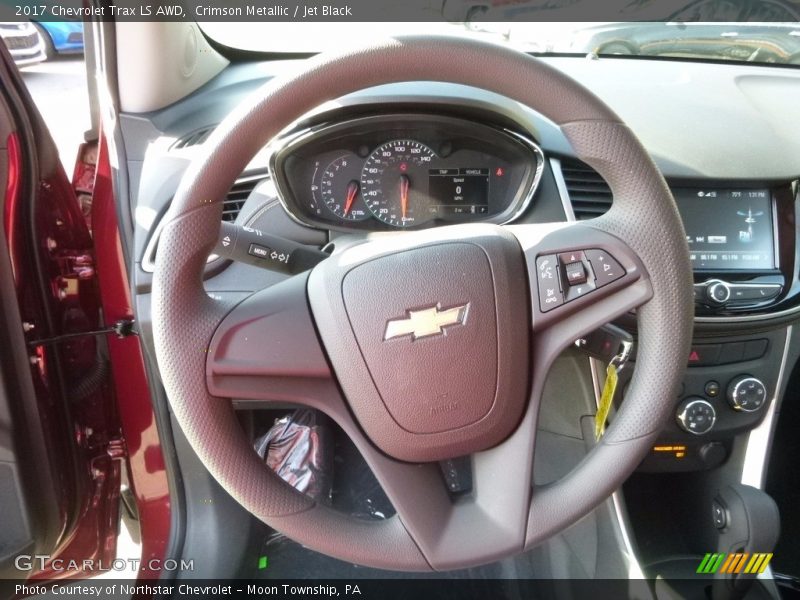 Crimson Metallic / Jet Black 2017 Chevrolet Trax LS AWD