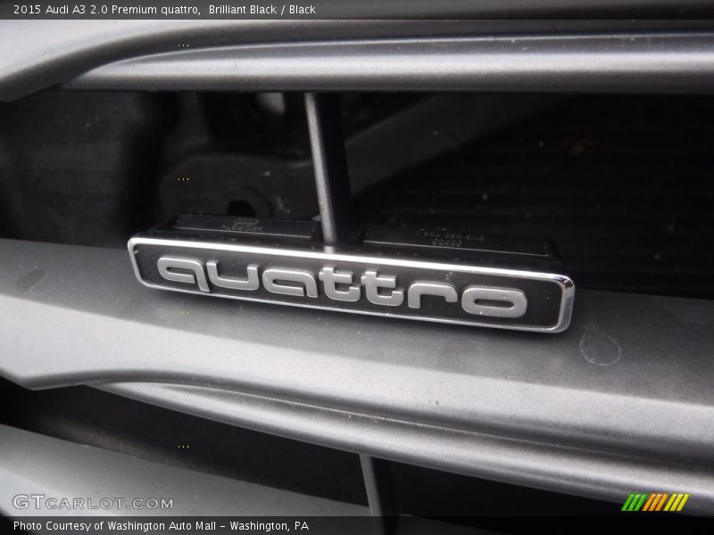Brilliant Black / Black 2015 Audi A3 2.0 Premium quattro