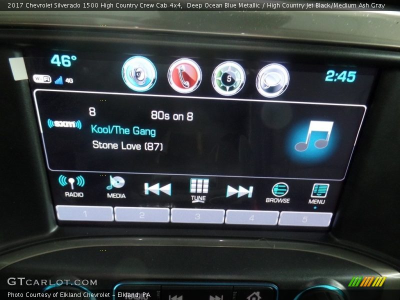 Deep Ocean Blue Metallic / High Country Jet Black/Medium Ash Gray 2017 Chevrolet Silverado 1500 High Country Crew Cab 4x4