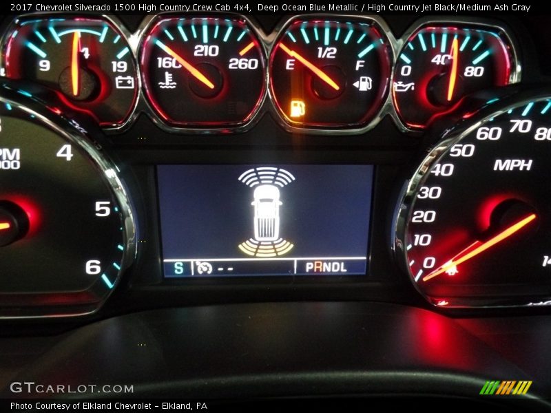 Deep Ocean Blue Metallic / High Country Jet Black/Medium Ash Gray 2017 Chevrolet Silverado 1500 High Country Crew Cab 4x4