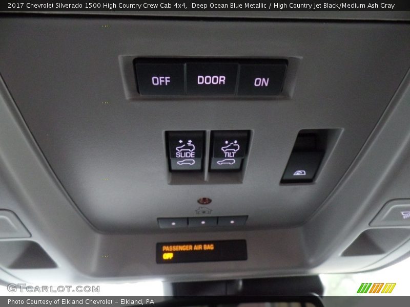 Deep Ocean Blue Metallic / High Country Jet Black/Medium Ash Gray 2017 Chevrolet Silverado 1500 High Country Crew Cab 4x4