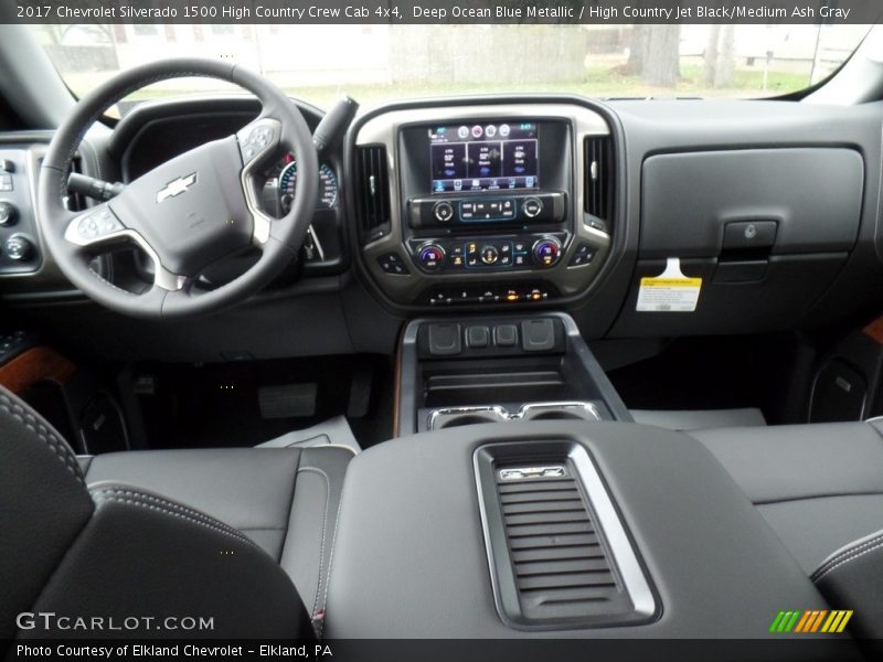 Deep Ocean Blue Metallic / High Country Jet Black/Medium Ash Gray 2017 Chevrolet Silverado 1500 High Country Crew Cab 4x4