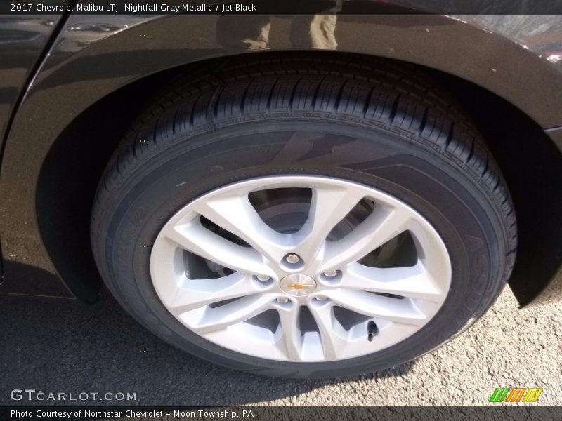 Nightfall Gray Metallic / Jet Black 2017 Chevrolet Malibu LT